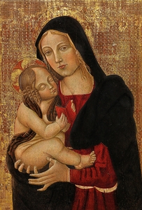 The Madonna teaching the Child to read [15th Century] by Follower of Filippo Lippi [c. 1406–1469]