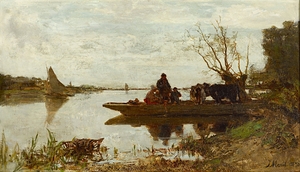 Ferry by Jacob Maris [1837–1899]