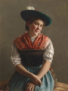 Dirndl in Sonntagstracht by Emil Rau [1858–1937]