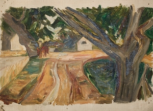 Roadside trees [1928] by Tadeusz Makowski [1882–1932]