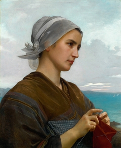 Tricoteuse Bretonne [1871] by William Bouguereau [1825–1905]