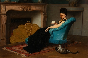 A Playful Distraction by Frederik Hendrik Kaemmerer [1839–1902]