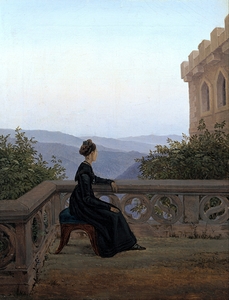 Woman On The Balcony by Carl Gustav Carus [1789–1869]