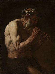 Faun playing the pipe by Johann Carl Loth [1632–1698]