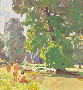 Aus dem Wiener Prater II Sommertag [1928] by Carl Moll [1861–1945]