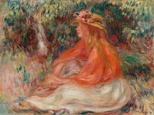Seated Woman [Femme assise] [c. 1910] by Pierre–Auguste Renoir [1841–1919]