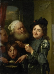 ‘Every one his fancy’ [1670–1675] by Godfried Schalcken [1643–1706]