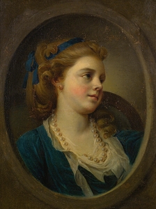 Portrait Of A Girl by Jean–François Gilles Colson [1733–1803]