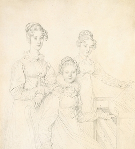 The Kaunitz Sisters [Leopoldine. Caroline. And Ferdinandine] [1818] by Jean Auguste Dominique Ingres [1780–1867]
