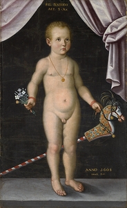 Portrait of the three–year–old Felix Platter II. [1608] by Hans Bock the Elder [1550–1624]