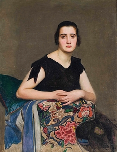 The black dress [1921] by George Spencer Watson [1869–1934]