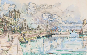 Barfleur. Le Port [1930] by Paul Signac [1863–1935]