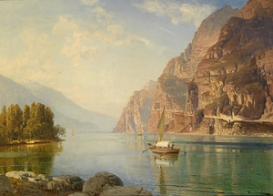 Partie Am Comer See by Anton Hlavacek [1842–1926]
