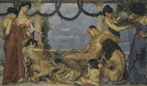 Herkules Bei Omphale by Otto Greiner [1869–1916]
