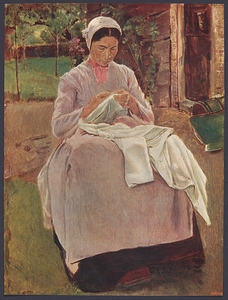 Seamstress [1904] by Max Liebermann [1847–1935]