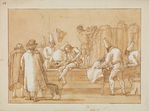 Punchinello as Tailor’s Assistant [late 18th–early 19th century] by Giovanni Domenico Tiepolo [1727–1804]