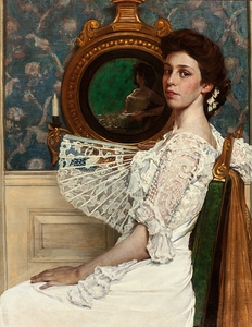 Portrait of Mildred Stokes [1901] by William Sergeant Kendall [1869–1938]