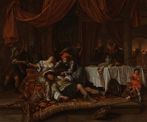Samson and Delilah [1668] by Jan Steen [1626–1679]