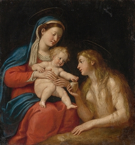 Madonna And Child With Mary Magdalene by Francesco Albani [1578–1660]