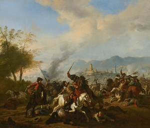 Cavalry Engagement by Jan van Huchtenburg [1647–1733]