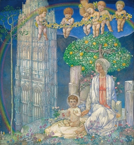 Our Lady of Promise [La Madonna di Promessa] by Edward Reginald Frampton [1870–1923]