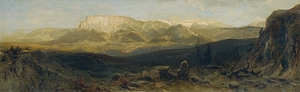 Die Schlerngruppe bei Bozen [1877] by Eduard Peithner von Lichtenfels [1833–1913]