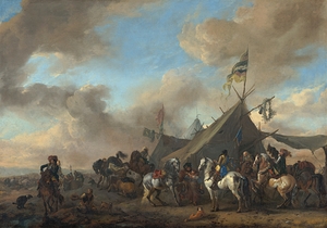 Army Camp [c. 1660–1670] by Philips Wouwerman [1619–1668]