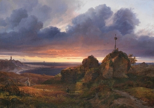 Evening view of the Kattegat near Kullen [1838] by Louis Gurlitt [1812–1897]