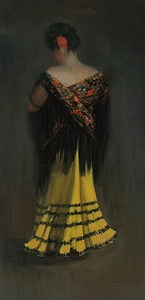 The Spanish Shawl. Portrait of Jeanne Frankenberg [circa 1906–10] by George Luks [1866–1933]