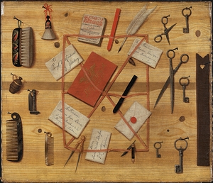 Letter Rack. Trompe l’oeil by Hindric Sebastian Sommar [1702–1790]