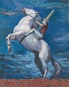 Rider by Seashore [1937] by Cyprián Majerník [1909–1945]