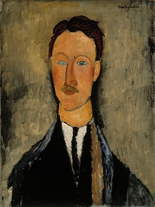 Portrait Of The Artist Léopold Survage [1918] by Amedeo Modigliani [1884–1920]