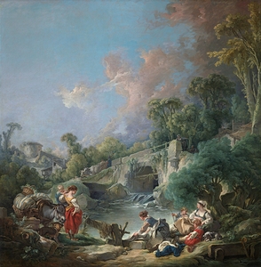 Washerwomen [1768] by François Boucher [1703–1770]