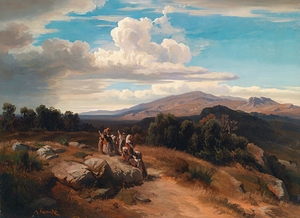 Spanische Landschaft by Anton Romako [1832–1889]