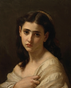 Thoughts far away [1864] by Hugues Merle [1823–1881]
