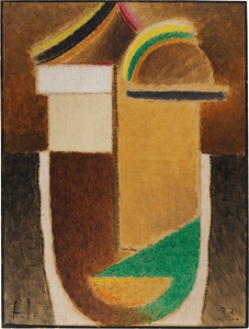 Abstrakter Kopf [Konstruktiver Kopf] [1933] by Alexej von Jawlensky [1864–1941]