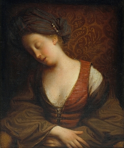 Young Woman Sleeping [before 1710] by Jean–Baptiste Santerre [1658–1717]