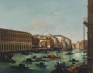 Venedig Canal Grande mit Fabbriche Nuove by Giuseppe Bernardino Bison [1762–1844]