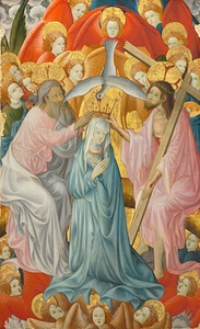 The Coronation of the Virgin with the Trinity [c. 1400] by Master of Rubielos de Mora [15th century]