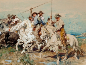 Preparing for Battle [1929] by Henri Émilien Rousseau [1875–1933]