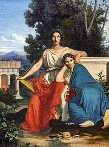 Poetry of Glory and Poetry of Love The Two Muses [1844] by Armand Cambon [1819–1885]