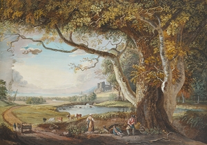 Landscape With Lake And Large Tree In Foreground [c. 1725–1809] by Paul Sandby [1731–1809]