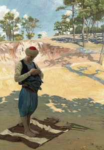 Praying by Stefano Farneti [1855–1926]