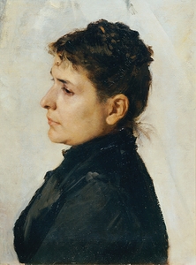 Frau im Profil [1895] by Hans Tichy [1861–1925]