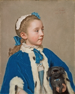 Portrait of Maria Frederike van Reede–Athlone at Seven Years of Age [1755–1756] by Jean–Etienne Liotard [1702–1789]