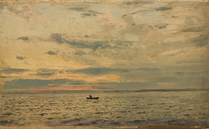 Etter solnedgang [1889] by Amaldus Nielsen [1838–1932]