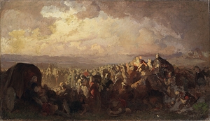 The Battle of Bråvalla. Study by August Malmström [1829–1901]