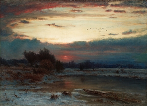 A Winter Sky [1866] by George Inness [1825–1894]