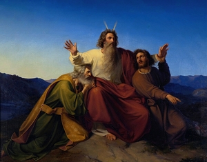 Moses. Aaron and Hur [1837] by Alexander Heubel [1813–1847]
