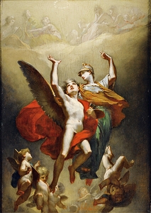 Minerve Leading The Genius Of Arts To Immortality [1824] by Pierre–Paul Prud’hon [1758–1823]